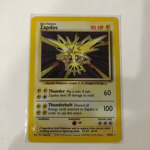 Zapdos 16/102 (HP) - HOLO RARE Base Set Pokemon TCG Card Unlimited